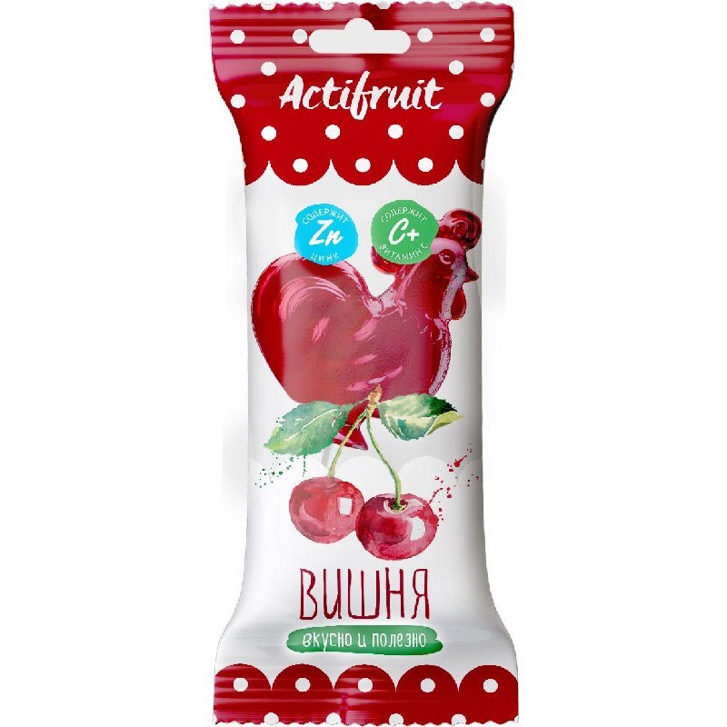 Актифрут карамель леденц 17г с цинком и вит. С Петушок вишня