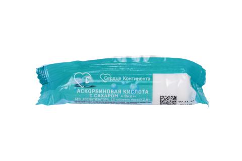 Аскорбиновая к-та Эко с сахаром сердце континента 2,9г №10