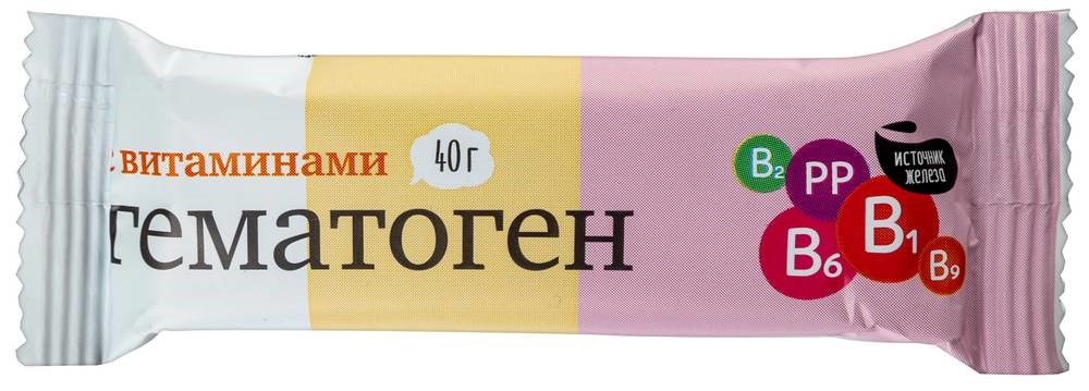 Гематоген витаминный плитка 40г