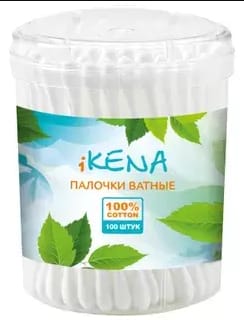 Икена ватные палочки банка №100