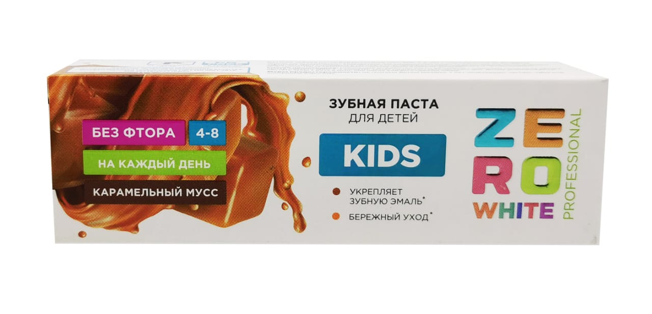 Зеро Вайт з/паста д/детей 100г карамельн мусс 4-8 лет