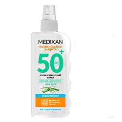 Медиксан спрей д/лица и тела 150мл алоэ-вера SPF 50 солнцезащитный