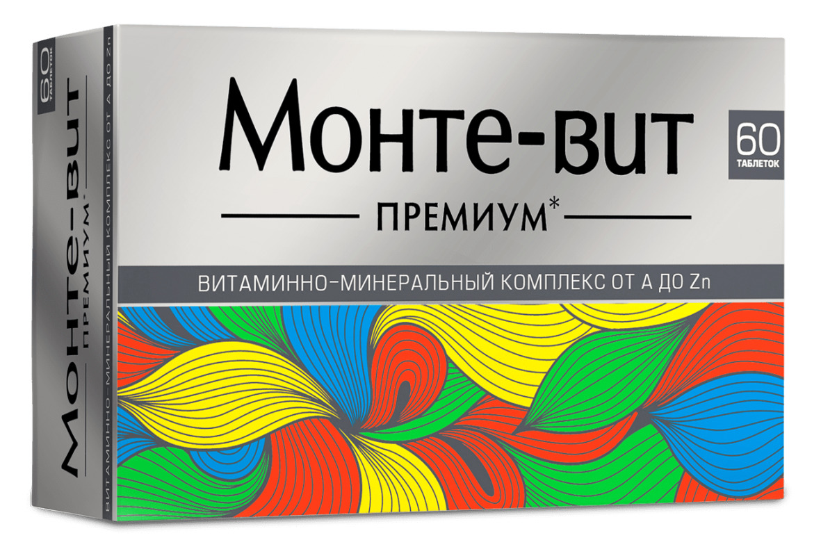Монте-вит компл А-Zn Премиум таб по 1455мг №30