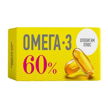 Омега-3 Олевигам-Плюс капс 60% №30