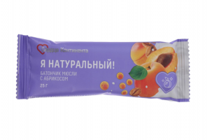 Сердце Континента батончик-мюсли 25г я натуральный абрикос