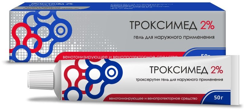 Троксимед гель д/наружн примен 2% 50г